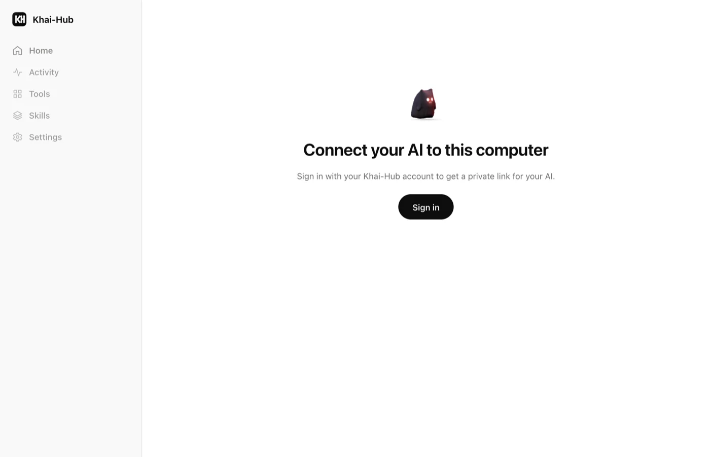 Khai-Hub 4.6.16 asks you to sign in after installing